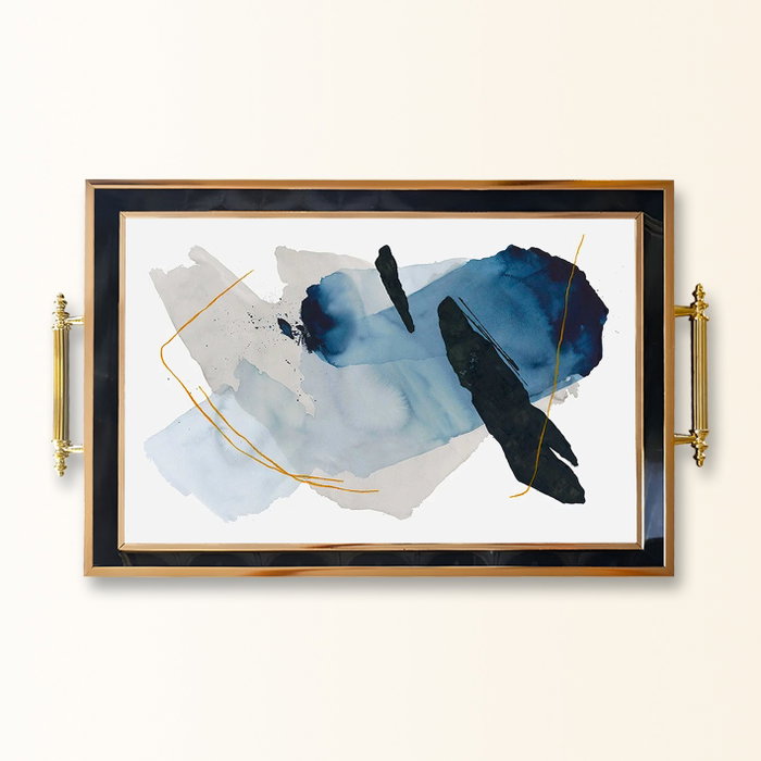 Aberto Design Bandeja de Vidrio 50 x 29 x 3.5 cm Decoración Hogar Servir Elegancia